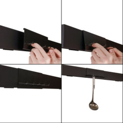 Kellenhalter für Versa Wandprofile, schwarz, 20cm
