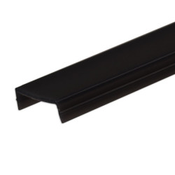 COVER schwarz für Track48 Trockenbau-, Einbau- u. Aufbauschiene (H50), 200cm, 0% Transmission