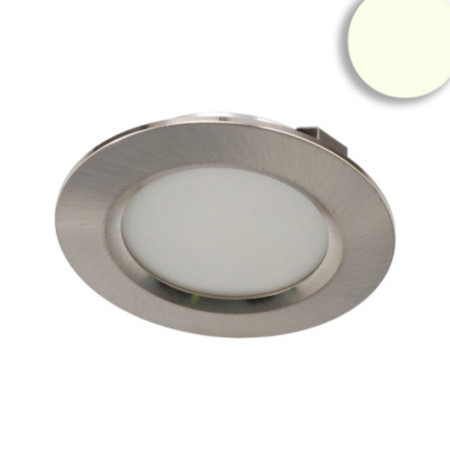LED Möbeleinbaustrahler MiniAMP silber, rund, 3W, 120°, 24V DC, 1900-4000K CCT, dimmbar