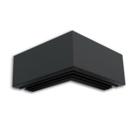LAMP30V1 90° Eck, geschweißt, 120x120mm, schwarz RAL 9005, exkl. Cover