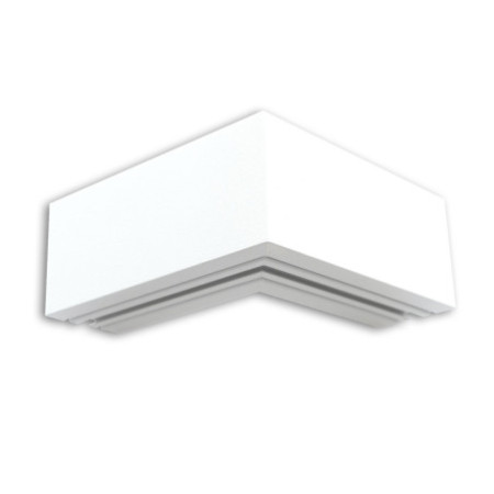 LAMP30V1 90° Eck, geschweißt, 120x120mm, weiß RAL 9003, exkl. Cover