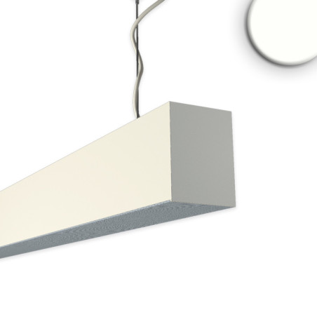 PROLAMP 30HIDhs Pendel L-Form 120W weiß, 1200+2000mm, prismatisch, 4000K+SkyBlue, 2-teilig
