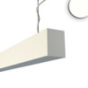 PROLAMP 30HIDhs Pendel L-Form 120W weiß, 1200+2000mm, prismatisch, 4000K+SkyBlue, 2-teilig