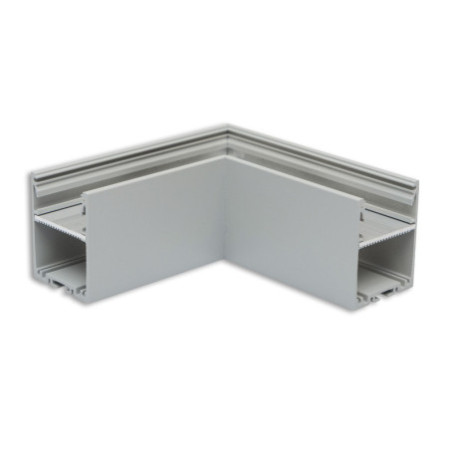 LAMP30V1 90° Eck, geschweißt, 120x120mm, silber pulverbeschichtet, exkl. Cover