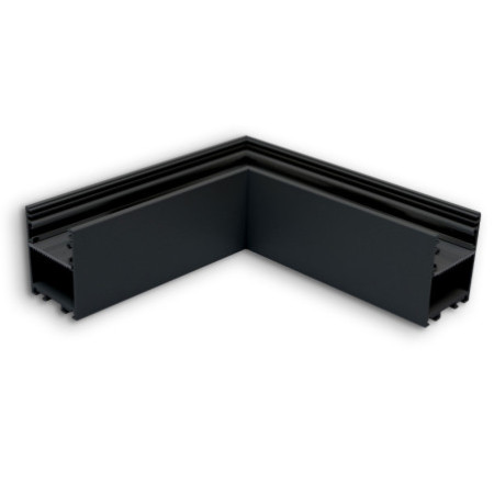 LAMP30V2 90° Eck, geschweißt, 120x120mm, schwarz RAL 9005, exkl. Cover