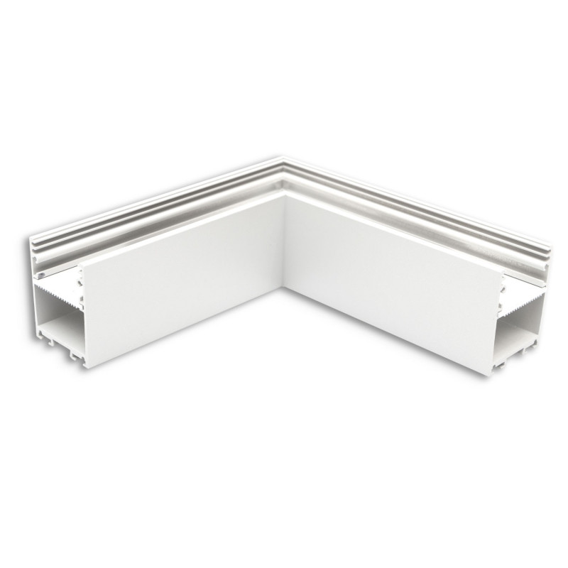 LAMP30V2 90° Eck, geschweißt, 120x120mm, weiß RAL 9003, exkl. Cover