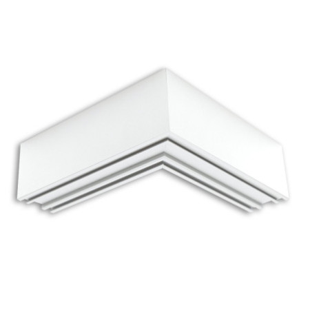 LAMP30V2 90° Eck, geschweißt, 120x120mm, weiß RAL 9003, exkl. Cover