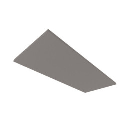 Akustikabsorber H25 für Leuchtenrahmen mit Innenformat 592x1500mm, grau