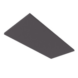 Akustikabsorber H25 für Leuchtenrahmen mit Innenformat 500x1192mm, anthrazit