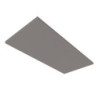 Akustikabsorber H25 für Leuchtenrahmen mit Innenformat 500x1192mm, grau
