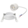 LED Einbaustr. Back68, weiß matt, rund, 5W, CRI90, 3000K, schwenkbar, rückvers., UGR unter 12, dimmbar