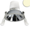 LED Einbaustr. Back68, alu glänzend, rund, 5W, CRI90, 2700K, schwenkbar, rückvers., UGR unter 12, dimmbar