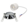 LED Einbaustr. Back68, alu glänzend, rund, 5W, CRI90, 2700K, schwenkbar, rückvers., UGR unter 12, dimmbar