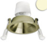 LED Einbaustr. Back68, messing geb., rund, 5W, CRI90, 3000K, schwenkbar, rückvers., UGR unter 12, dimmbar