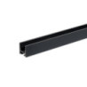 Gardinenprofil Curtain10 ONE FLAT, schwarz RAL 9005, 200cm