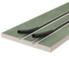 Plaster 10 Double Gipskarton-Feuchtraumplatte 12.5mm, mit Profileinsatz inkl. Schutzcover, 100cm