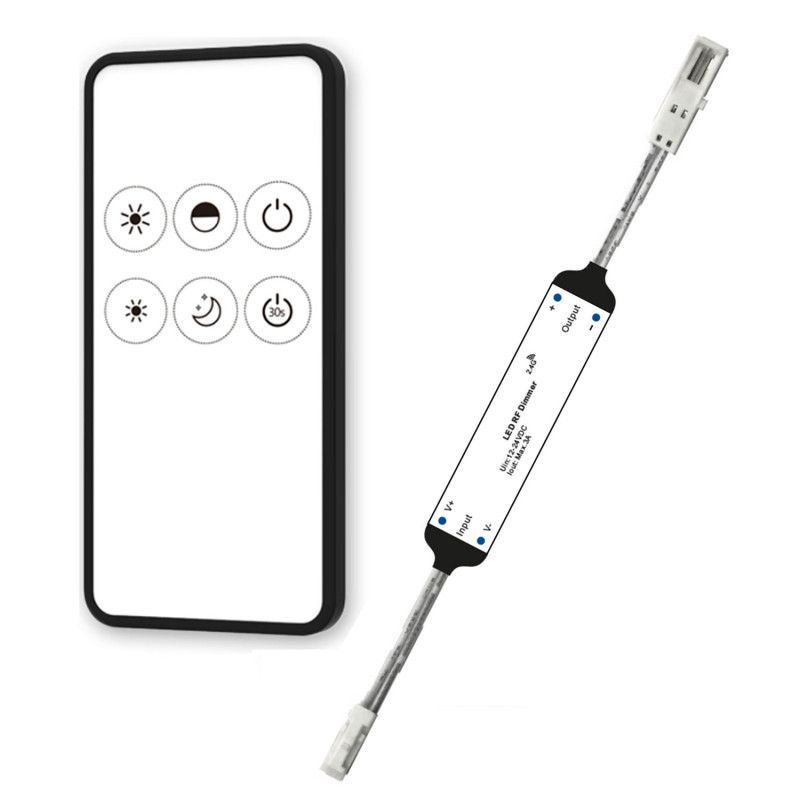 Sys-Pro Funk PWM-Dimmer MiniAMP inkl. Fernbedienung, 12-24V DC, 3A