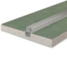 Gardinen-Inlay klar, Innenformat B gleich 9.7 H gleich 6.5mm Schlitz 6mm, 100cm