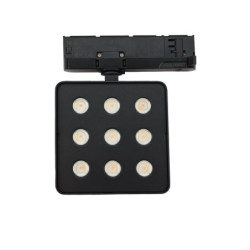 3-Phasen Schienenstrahler MATRIX, 20W, 40°, schwarz, 3000K, UGR unter 19, DALI dimmbar