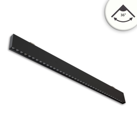 LED Hängeleuchte Raster UGR unter 19, 36°, 120cm, schwarz, 30W, 4000K, DALI dimmbar
