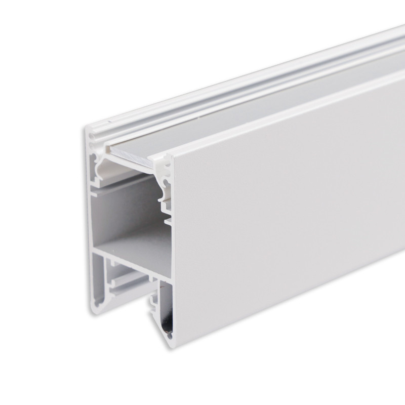 LED Leuchtenprofil HALON Aluminium weiß RAL 9003, 200cm, mit einklickbarem Kühlstreifen