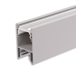LED Leuchtenprofil HALON Aluminium silber pulverbeschichtet, 200cm, mit einklickbarem Kühlstreifen
