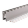 LED Leuchtenprofil HALON Aluminium silber pulverbeschichtet, 200cm, mit einklickbarem Kühlstreifen