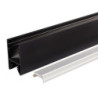 LED Leuchtenprofil HALON Aluminium schwarz RAL 9005, 200cm, mit einklickbarem Kühlstreifen