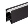 LED Leuchtenprofil HALON Aluminium schwarz RAL 9005, 300cm, mit einklickbarem Kühlstreifen
