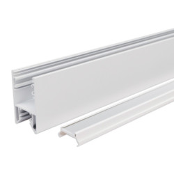 LED Leuchtenprofil HALON Aluminium weiß RAL 9003 300cm, Kühlstreifen Klickbar