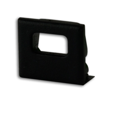 Endkappe EC82B schwarz für Profil SURF10 mit Kabeldurchführung, 1 STK