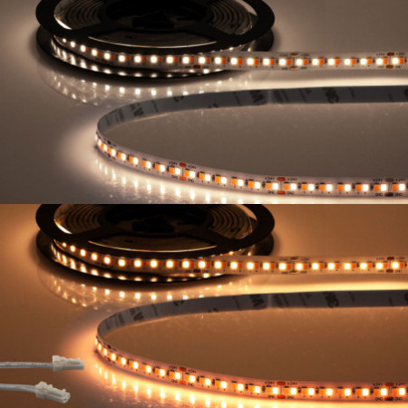 LED CRI919/940 MiniAMP CCT Flexband, 24V DC, 15W, IP20, 500cm, 2 polig, Kabel mit Stecker, 240 LED/m