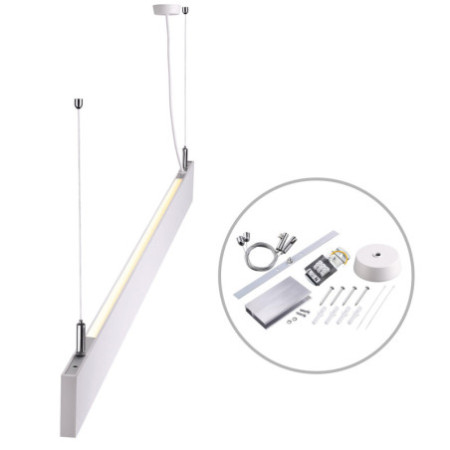 LED Hängeleuchte Linear Up&Down 1200, 40W, prismatisch, linear- u. 90° verbindbar, weiß, warmweiß