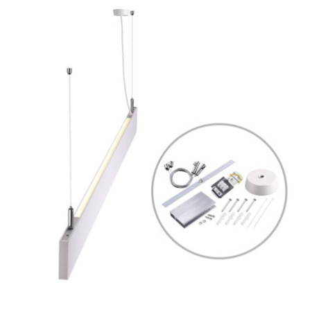 LED Hängeleuchte Linear Up&Down 600, 25W, prismatisch, linear- u. 90° verbindbar, weiß, neutralweiß
