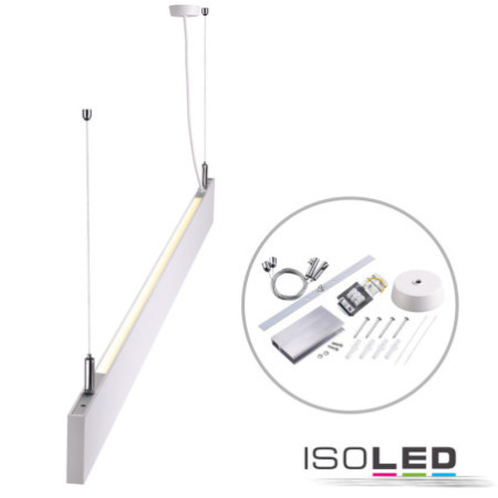 LED Hängeleuchte Linear Up&Down 1200, 40W, prismatisch, linear- u. 90° verbindbar, weiß, neutralweiß