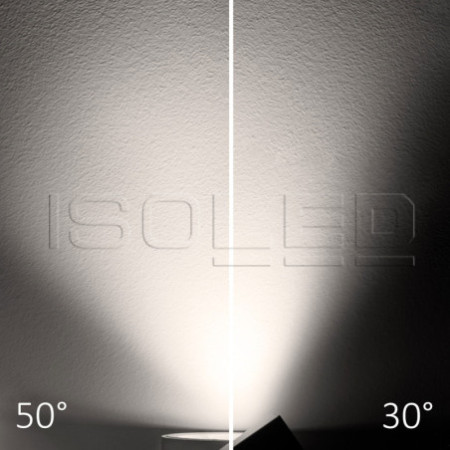 3-Phasen Schienenstrahler fokussierbar, 35W, 30°-50°, weiß matt, 3500K, CRI92