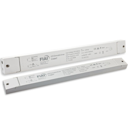 LED PWM-Trafo 24V/DC, 0-250W, Push/DALI-2 dimmbar, SELV, flach
