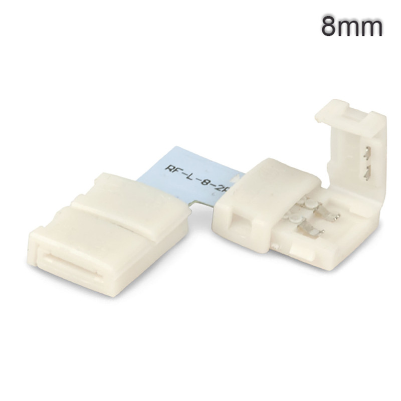 Clip-Eck-Verbinder (max. 5A) C1-28 für 2-pol. IP20 Flexstripes mit Breite 8mm, Pitch über 12mm