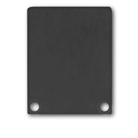 Endkappe EC45 Alu schwarz RAL 9005 für SURF/DIVE20 FLAT mit COVER12, 2 STK, inkl. Schrauben