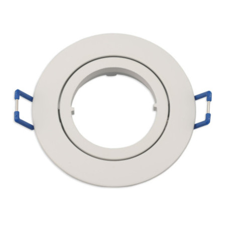 Einbaurahmen rund, Loch 68mm, Alu weiß, für GU10/MR16 Spots