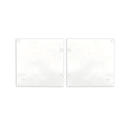 Endkappe Alu EC131 für Curtain10 ONE HIGH mit VISOR, 1 Paar (links & rechts), weiß