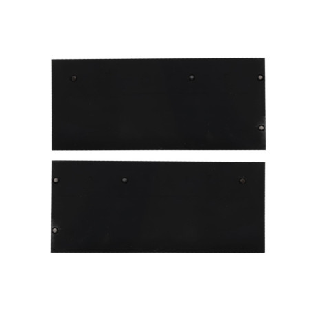 Endkappe Alu EC129 für Curtain10 DOUBLE mit VISOR, 1 Paar (links & rechts), schwarz