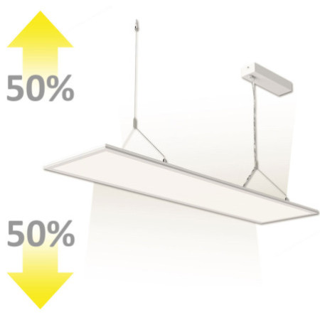 LED Office Hängeleuchte Up&Down, 20W+20W, 30x120cm, weiß, UGR unter 19, 3000K, dimmbar
