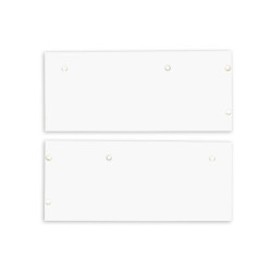 Endkappe Alu EC129 für Curtain10 DOUBLE mit VISOR, 1 Paar (links & rechts), weiß