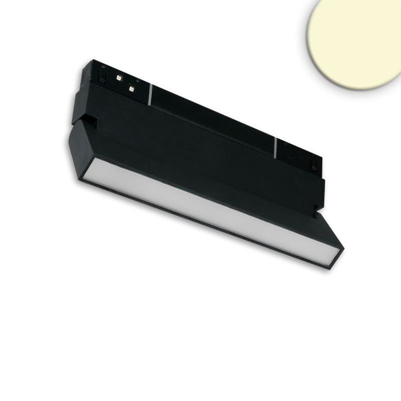 Linear-Schienen-Strahler 22cm schwarz, 12W, 120°, UGR 19, 48V DC, 3000K, CRI90, DALI dimmbar