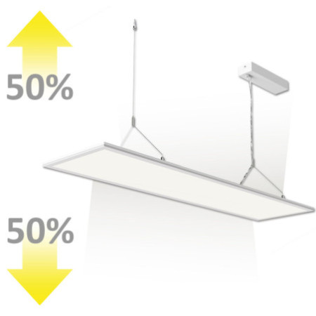 LED Office Hängeleuchte Up&Down, 20W+20W, 30x120cm, weiß, UGR unter 19, 4000K, dimmbar