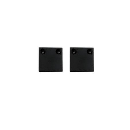 Endkappe Alu EC132 für Curtain10 ONE FLAT, 2 Stück, schwarz