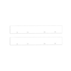 Endkappe Alu EC128 für Curtain10 DOUBLE, 2 Stück, weiß