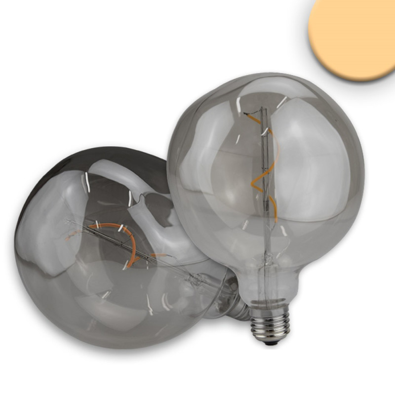E27 Vintage Line LED Dekobirne 125, 4W ultrawarmweiß, Glas smoky, dimmbar