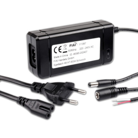Trafo 24V/DC, 0-60W, mit Rundstecker und Flachstecker